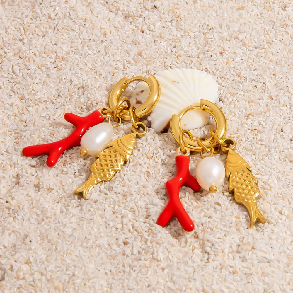 Tropical fish earrings