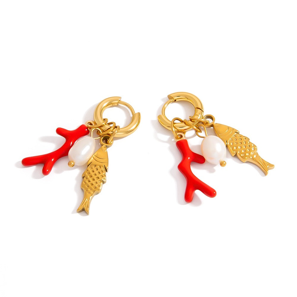 Tropical fish earrings