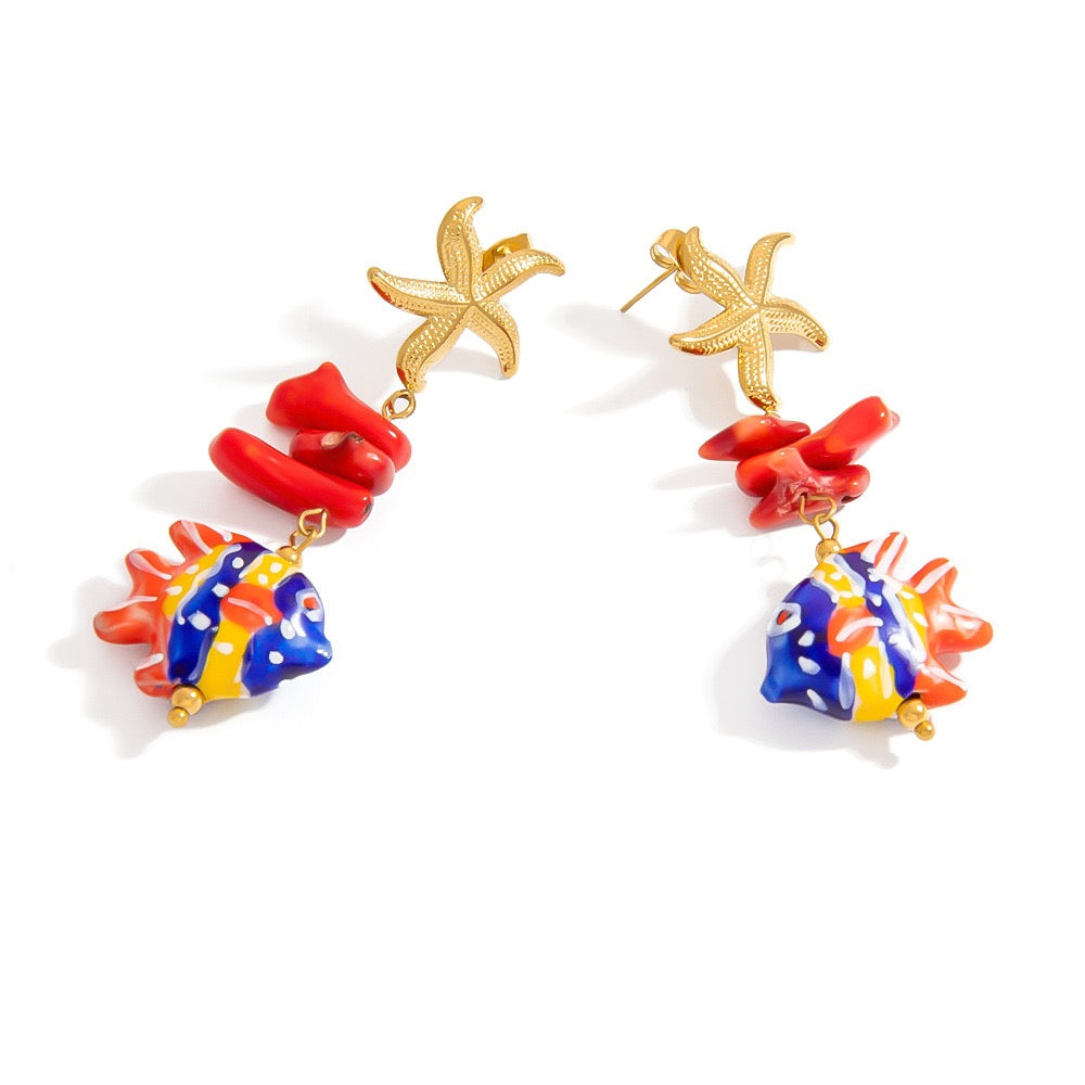 Tropical fish earrings