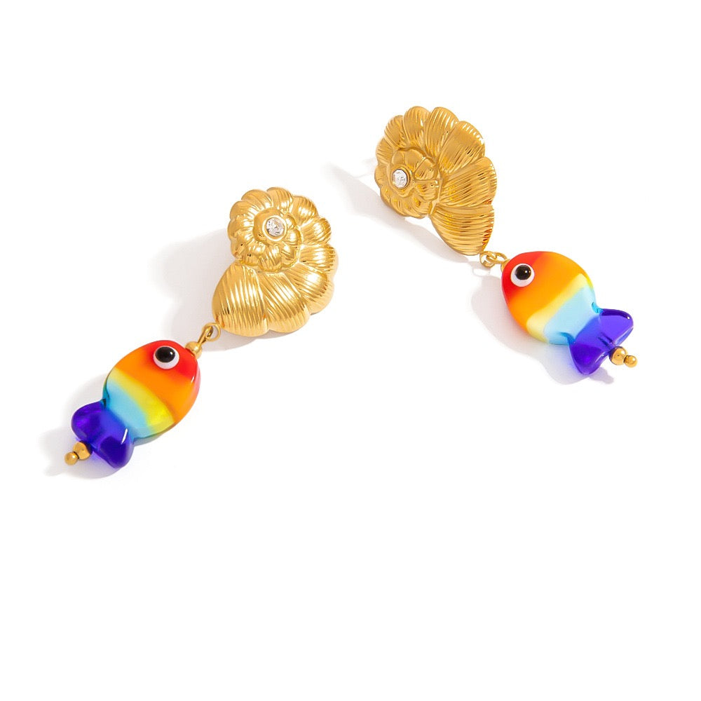 Tropical fish earrings