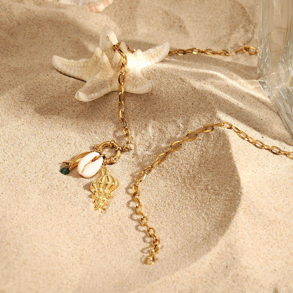 Sea snail fish necklace