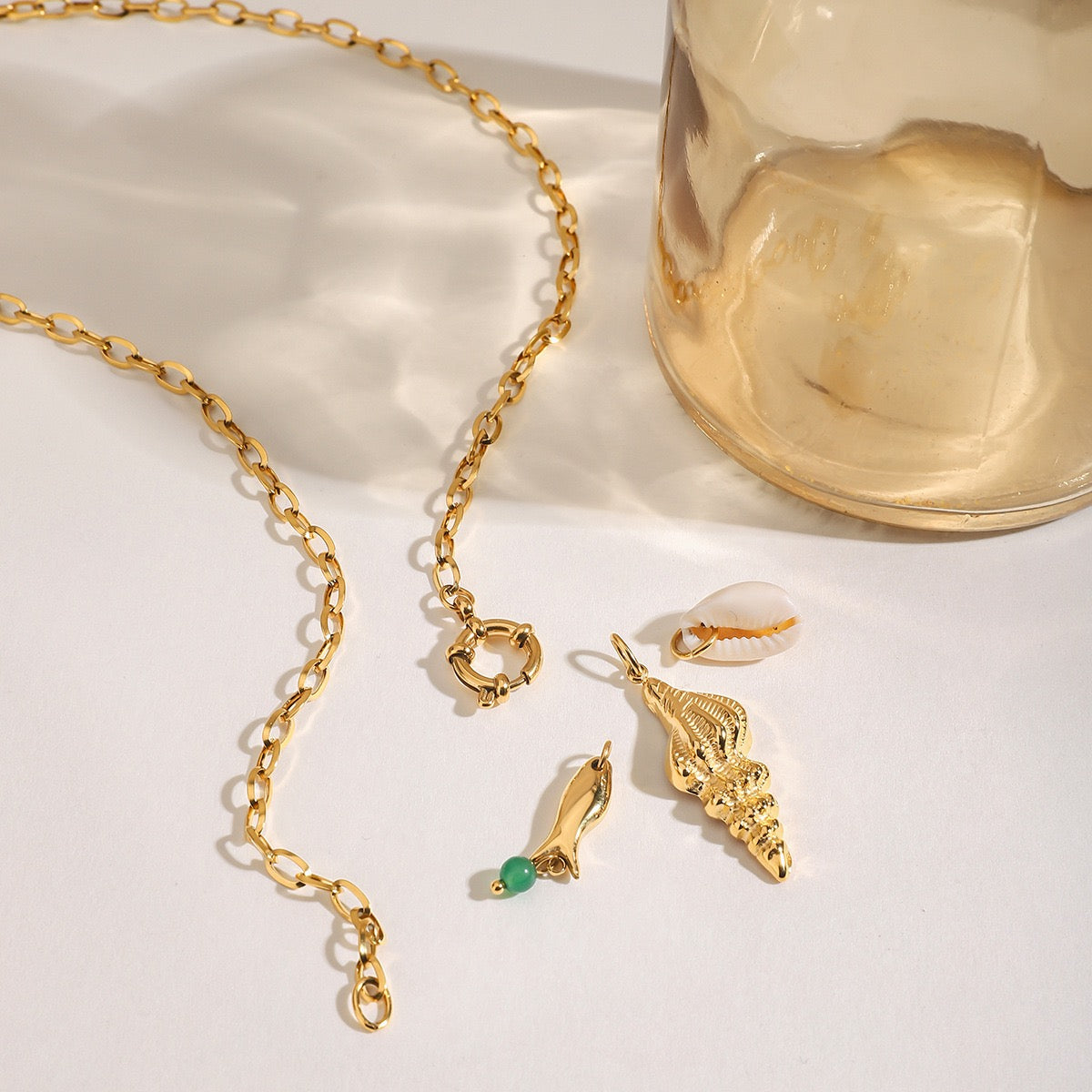 Sea snail fish necklace