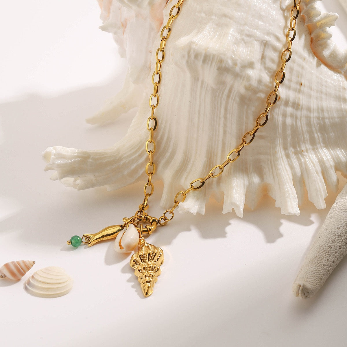Sea snail fish necklace