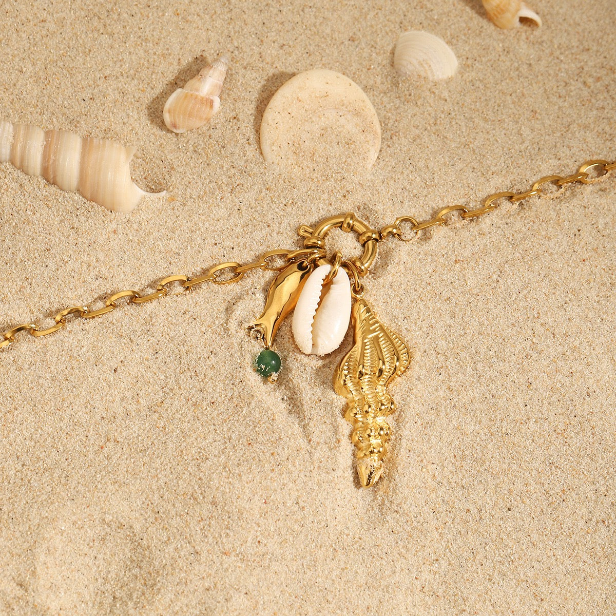 Sea snail fish necklace