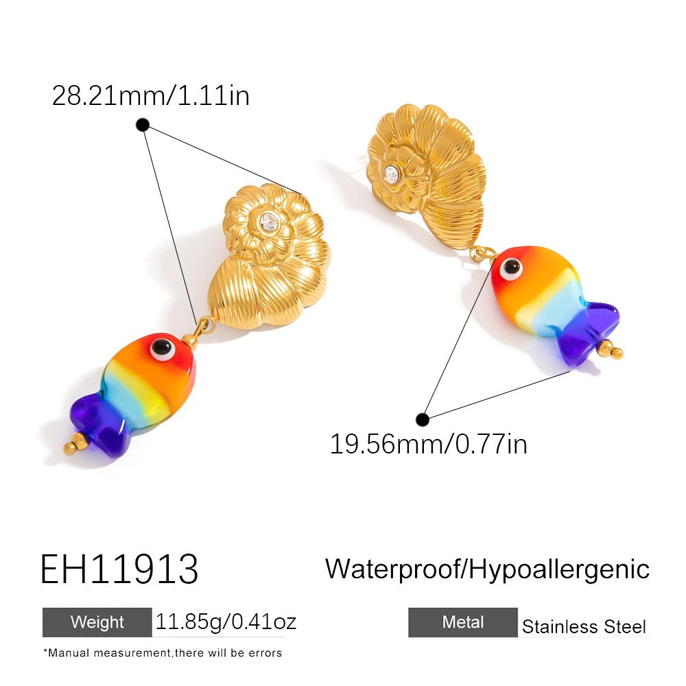 Tropical fish earrings