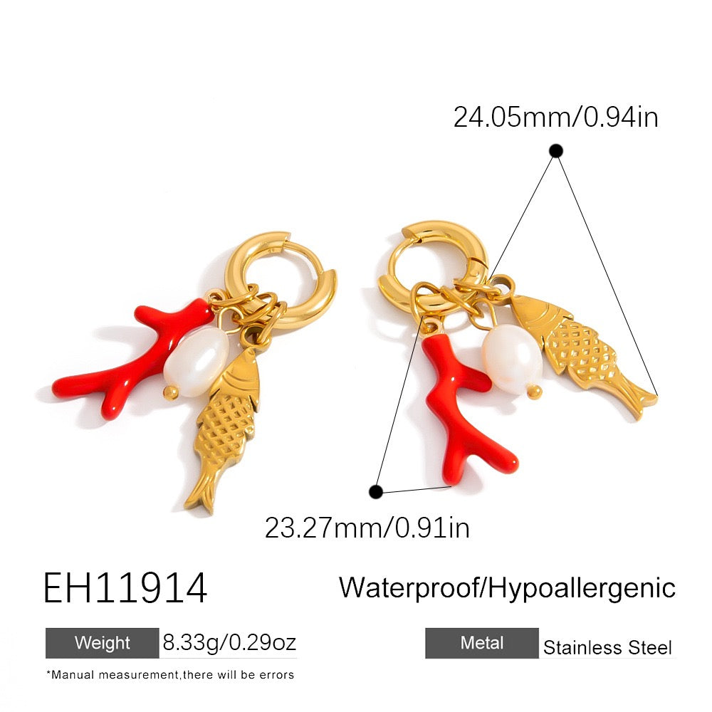 Tropical fish earrings