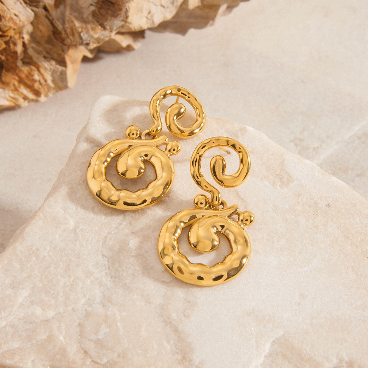 Double swirl earrings