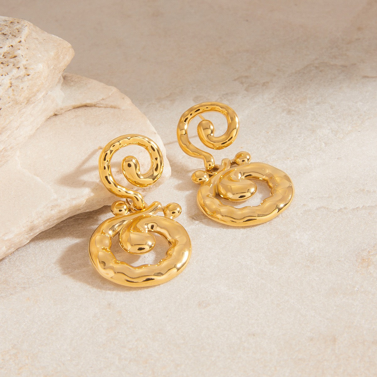 Double swirl earrings
