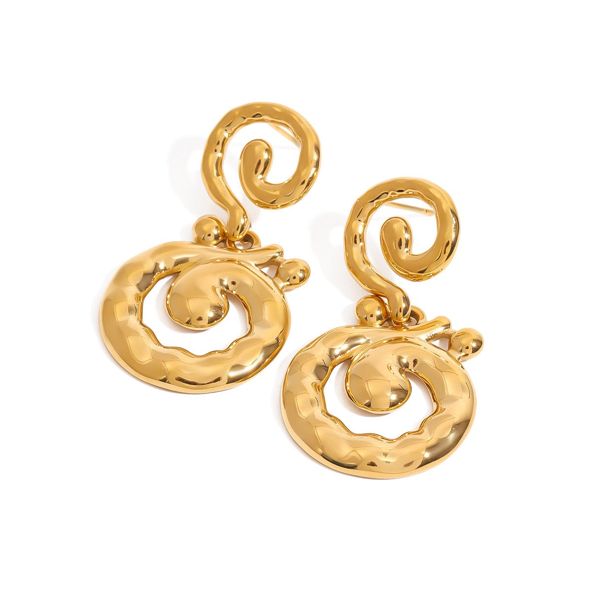Double swirl earrings