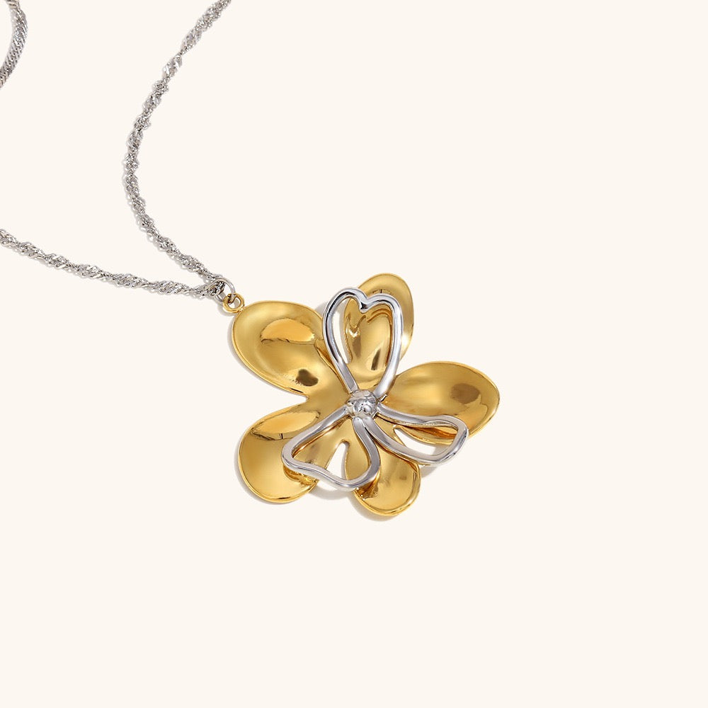 Layer flower necklace