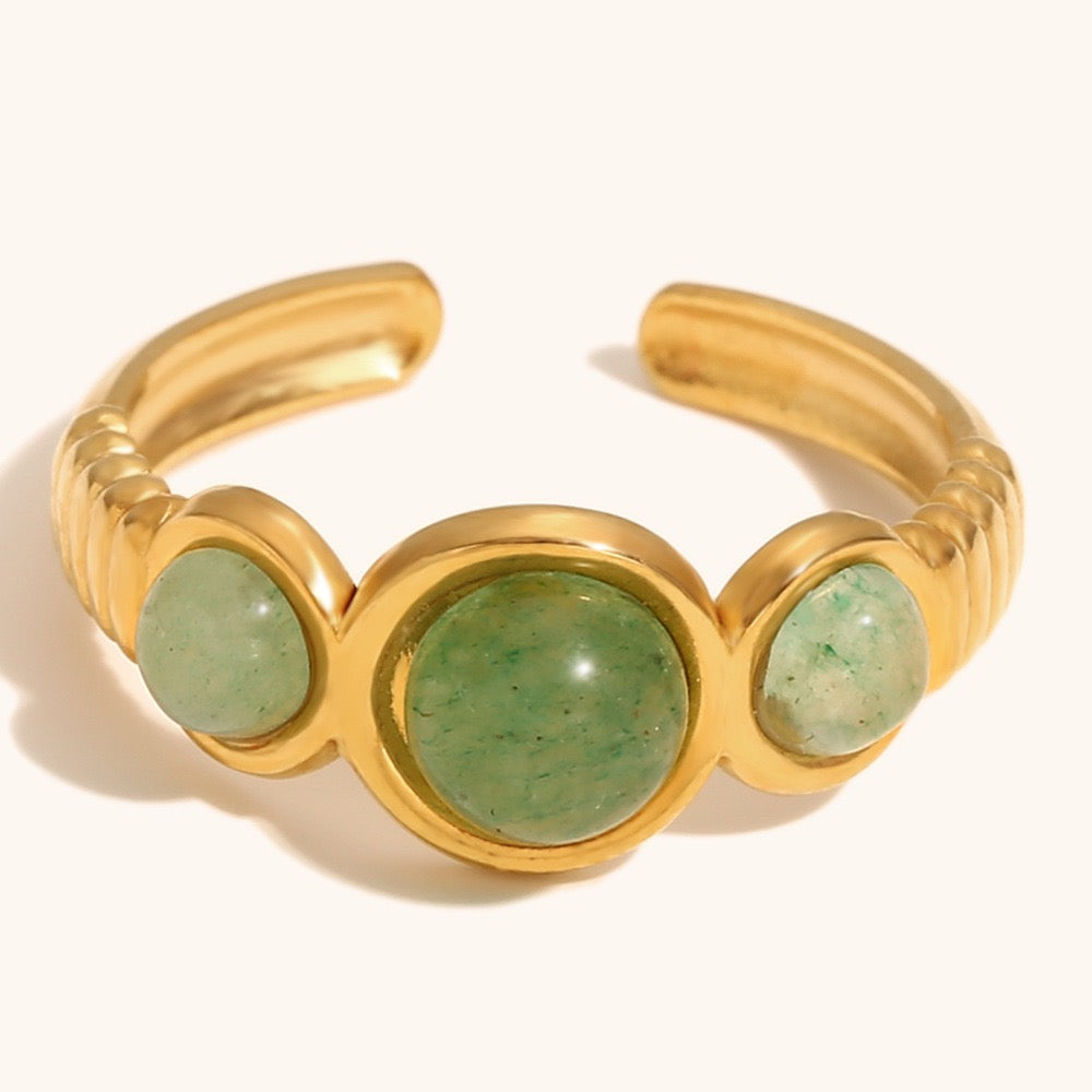 Estrella Green stone rings