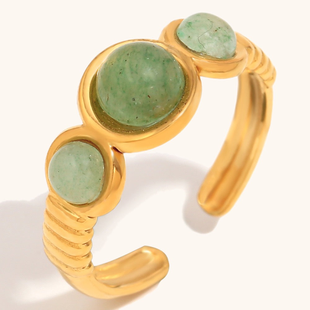 Estrella Green stone rings
