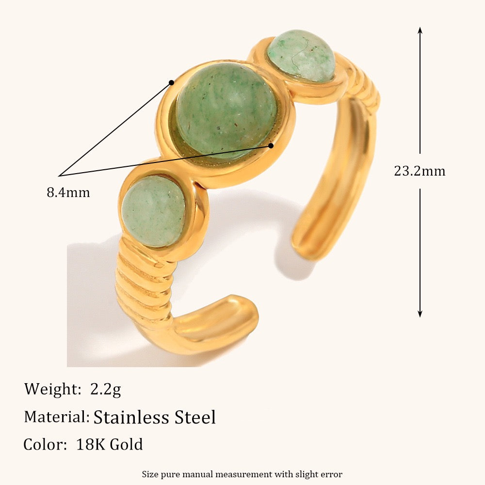 Estrella Green stone rings