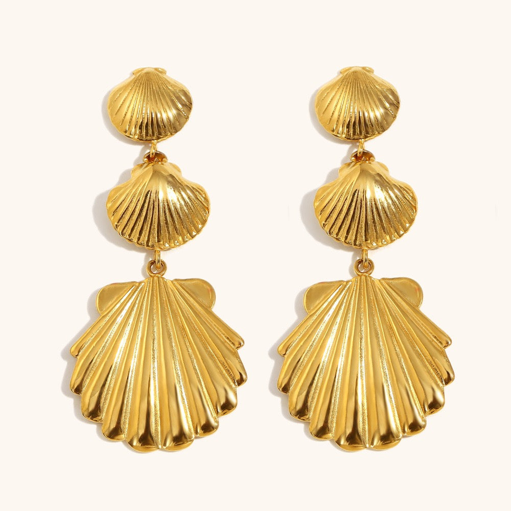 Three shells earrings