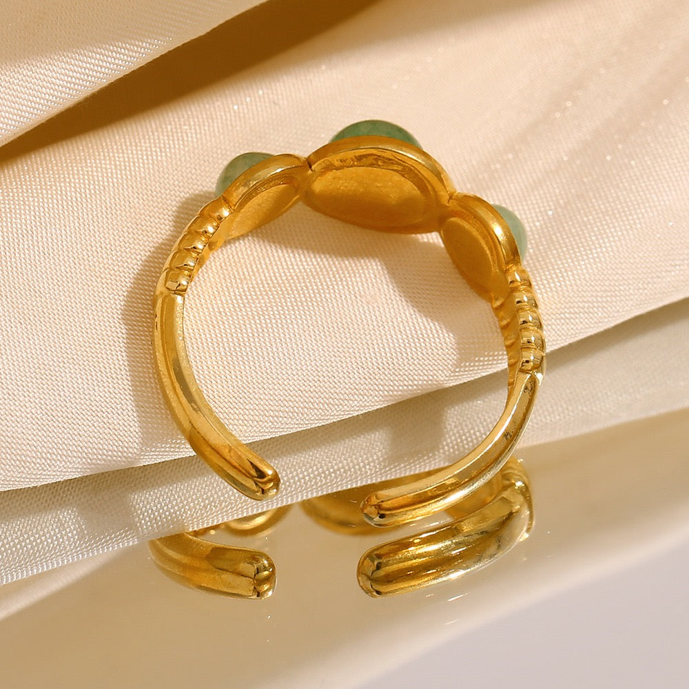 Estrella Green stone rings