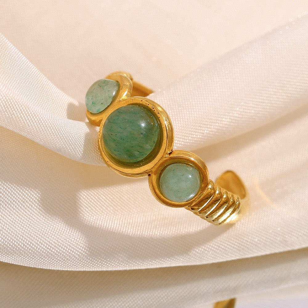Estrella Green stone rings