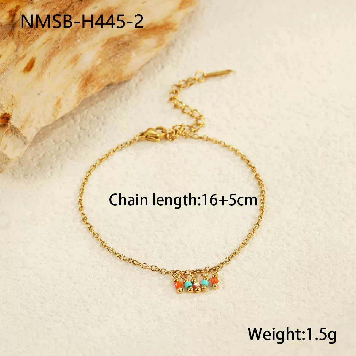 Dainty drop palm tree bracelet