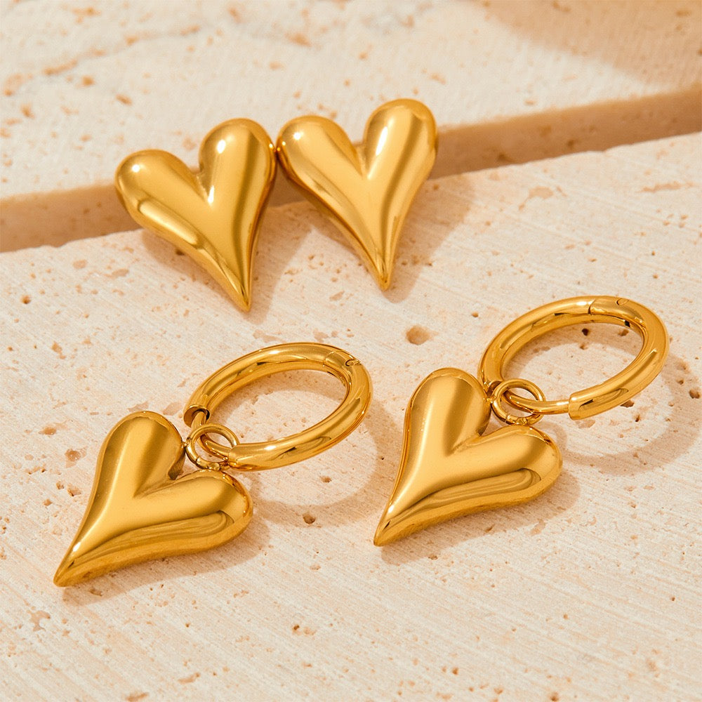 Vasper Heart hoop earrings