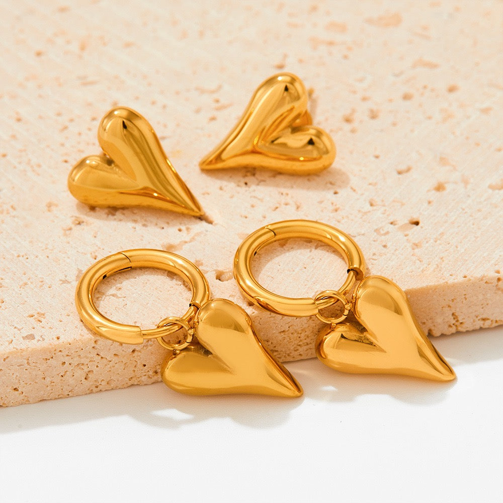 Vasper Heart hoop earrings