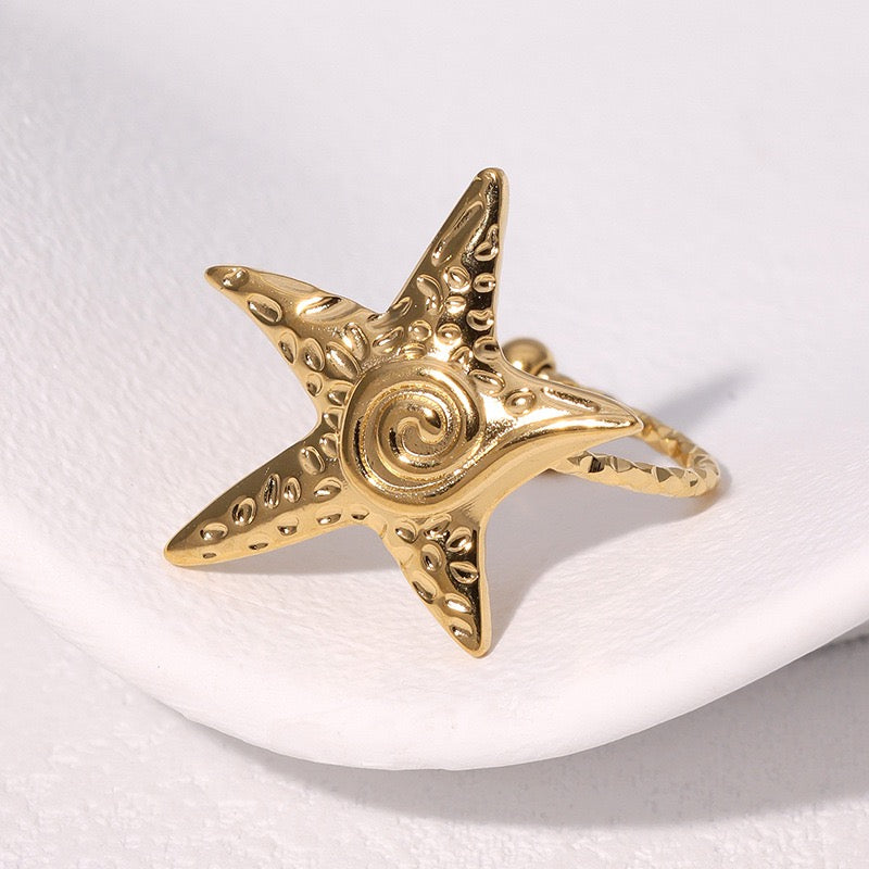 Yeelen swirl starfish rings