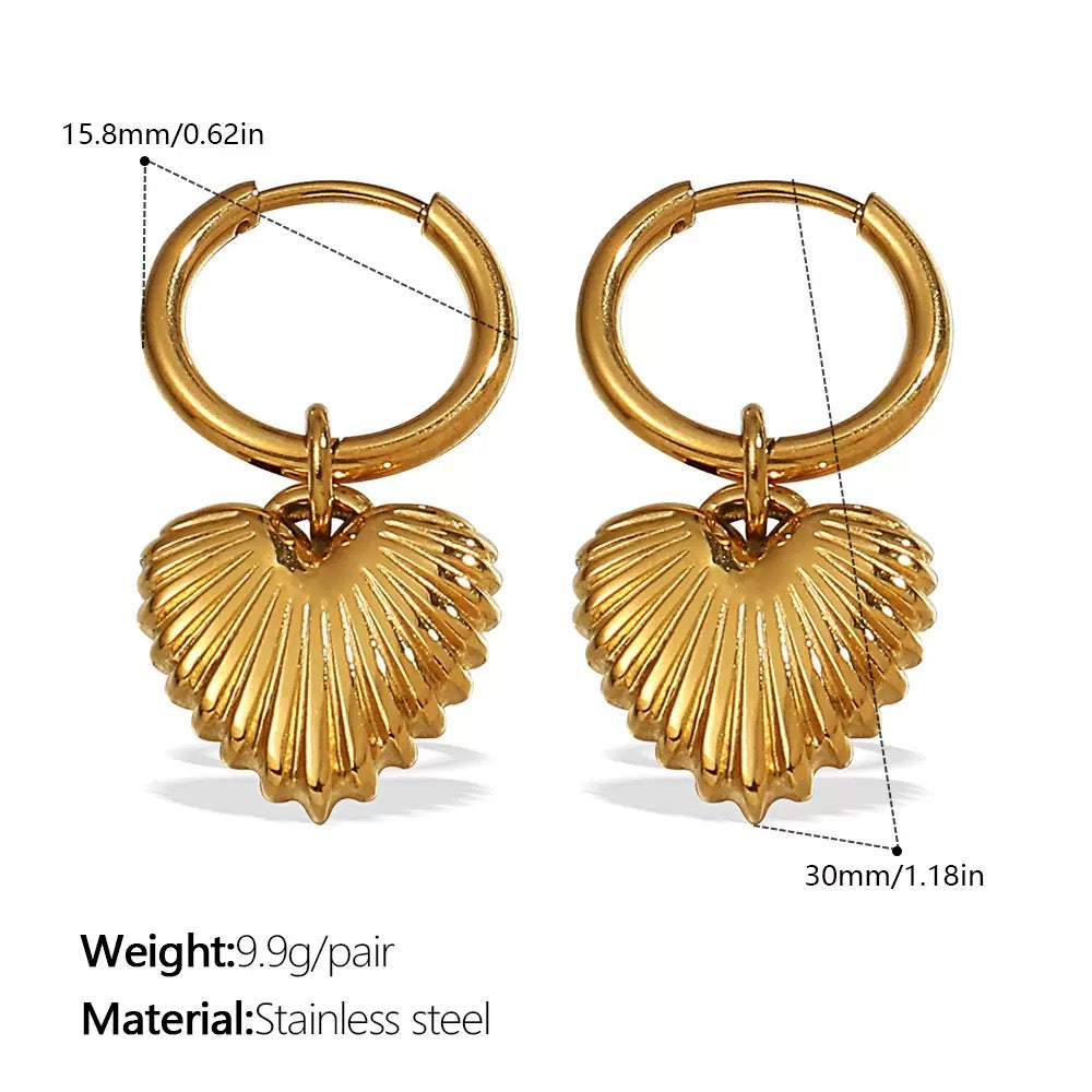 Yasmin Heart earrings