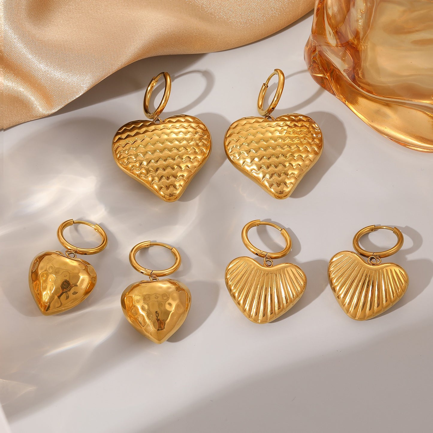 Yasmin Heart earrings