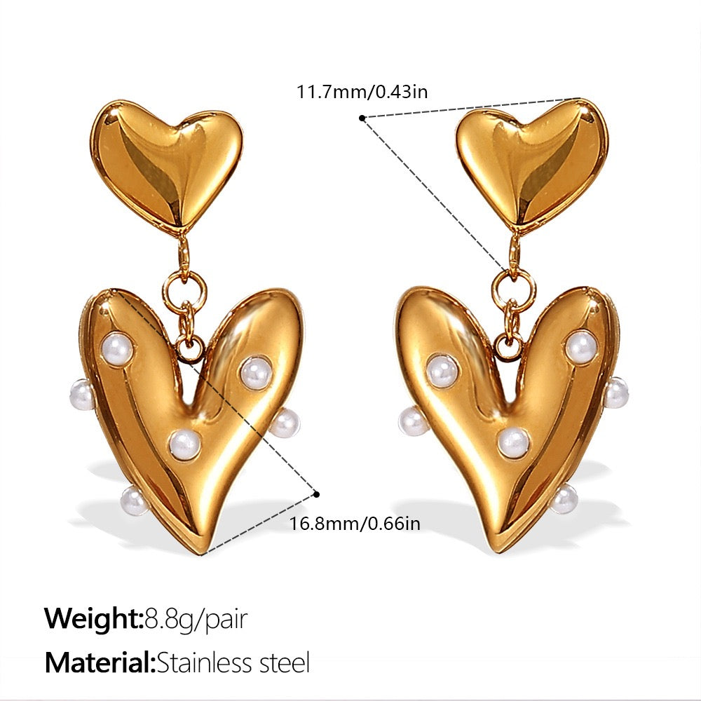 Yasmin Heart earrings