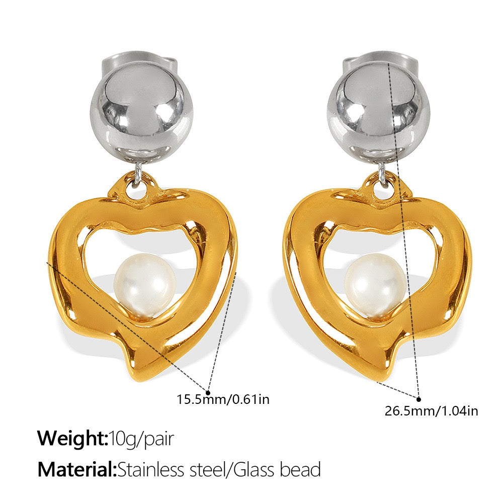 Yasmin Heart earrings