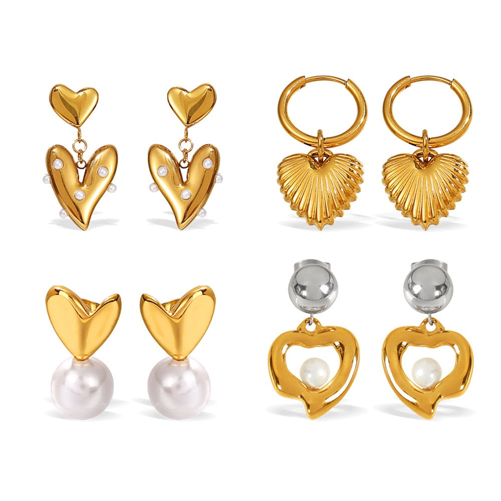 Yasmin Heart earrings