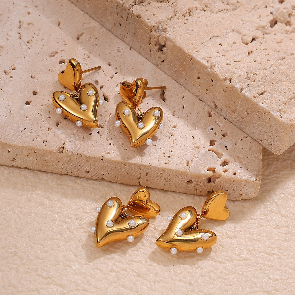 Yasmin Heart earrings