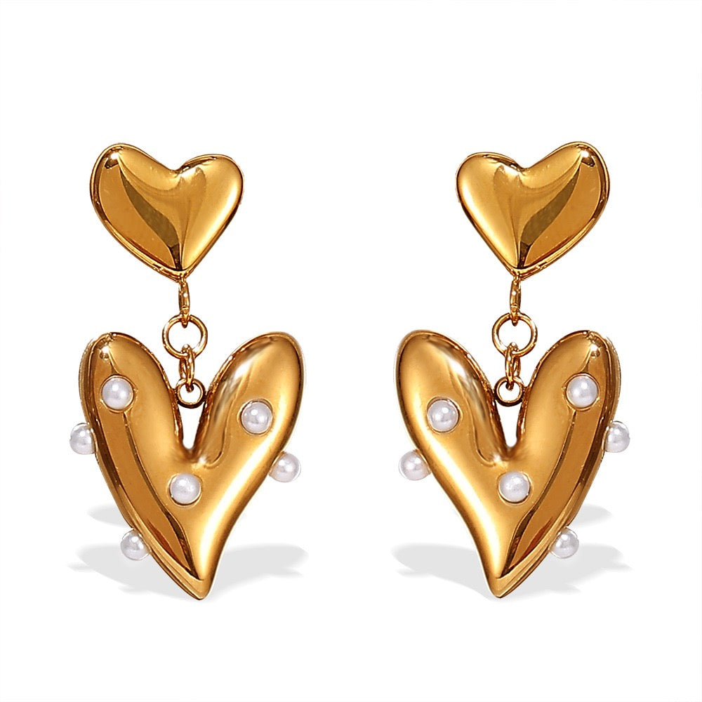 Yasmin Heart earrings