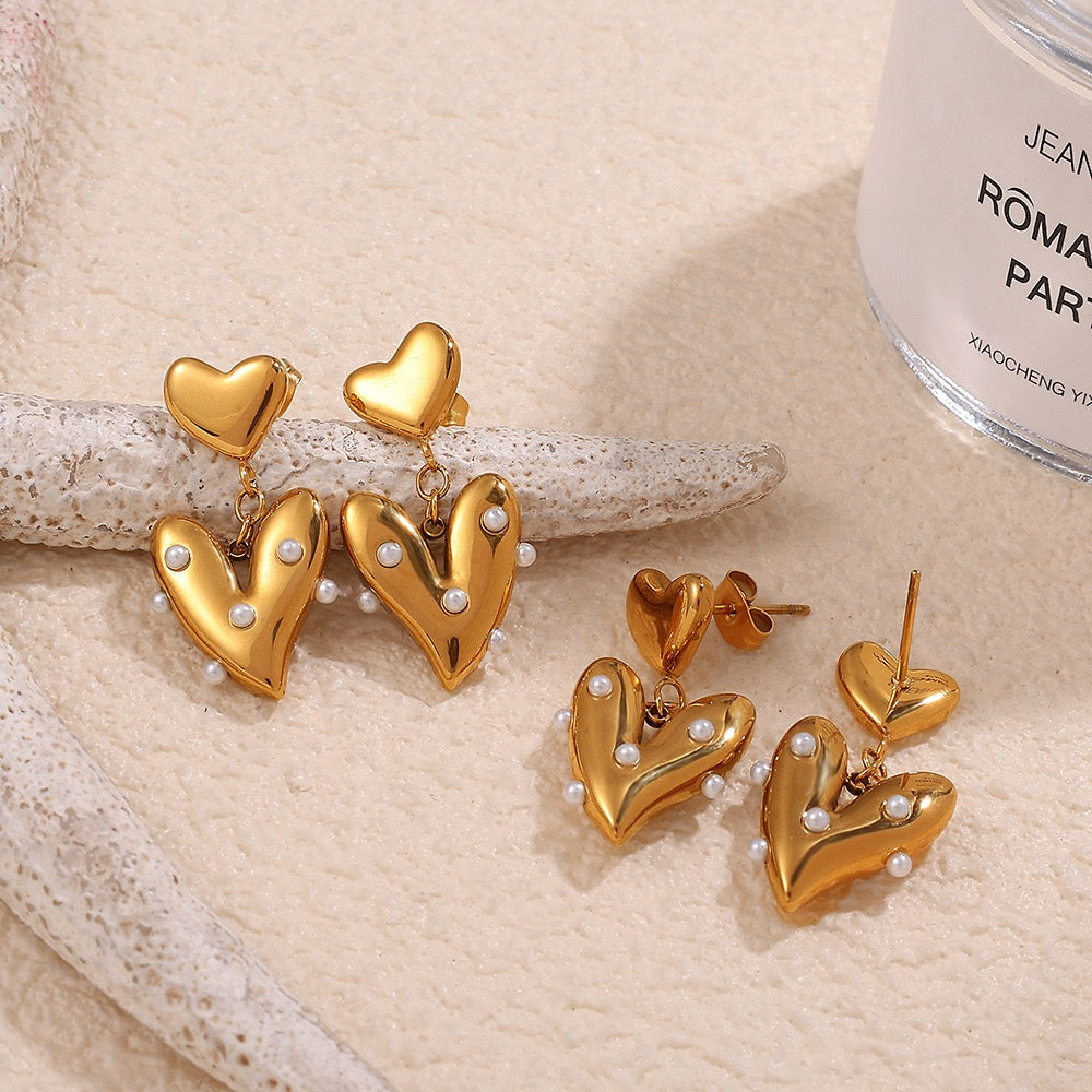 Yasmin Heart earrings