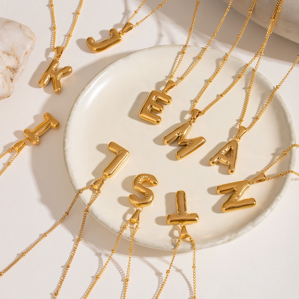 Alphabet name necklaces