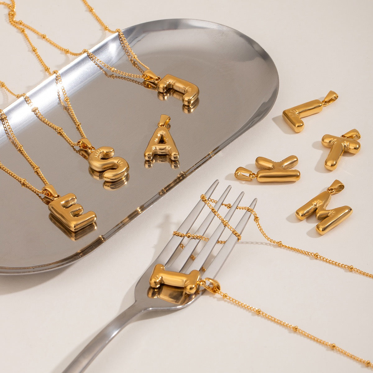 Alphabet name necklaces