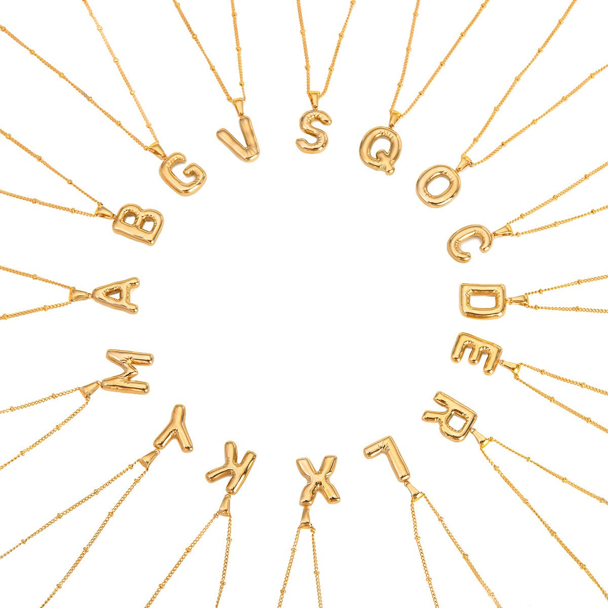 Alphabet name necklaces