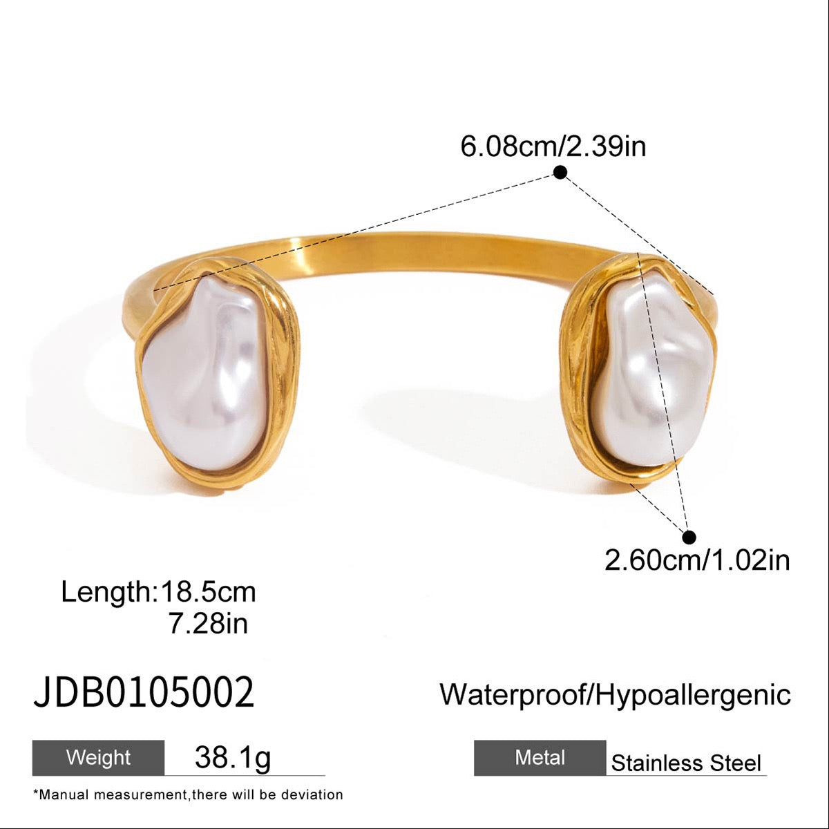 White pearly bangle set