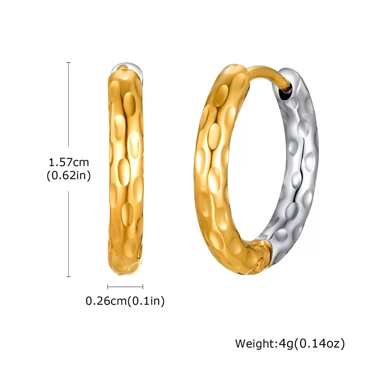 Tsuki dainty hoops earrings