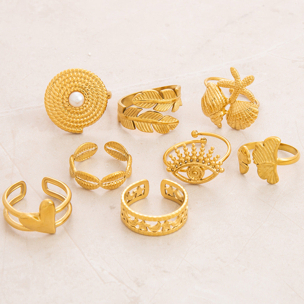 Jasen Ocean theme open rings