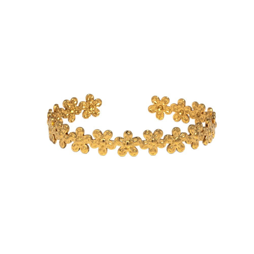Dainty flower bangle