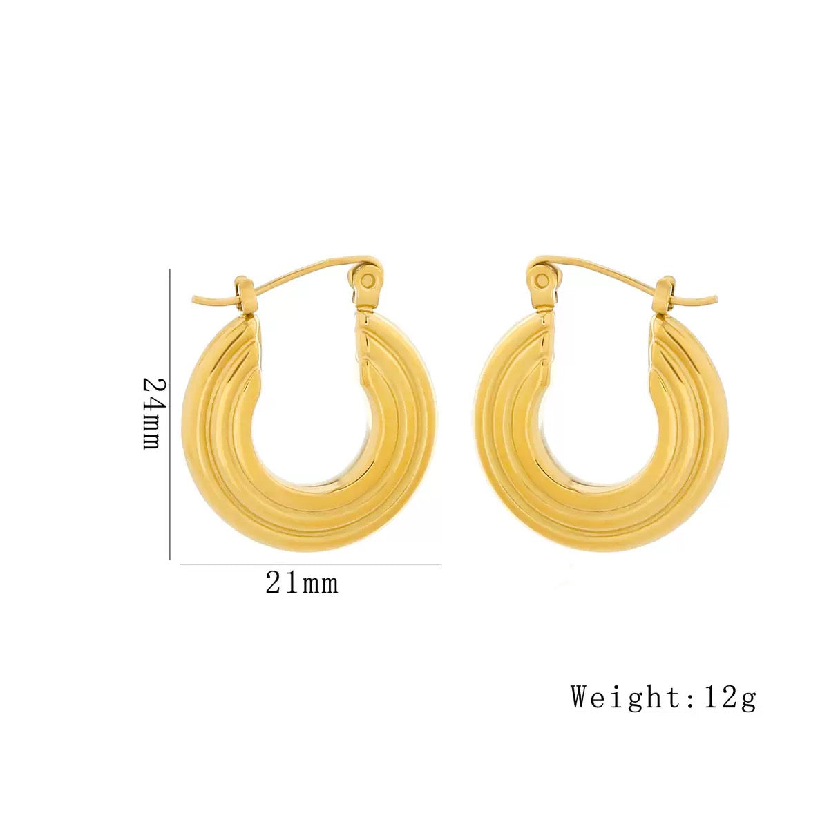 Flipped hoops earrings