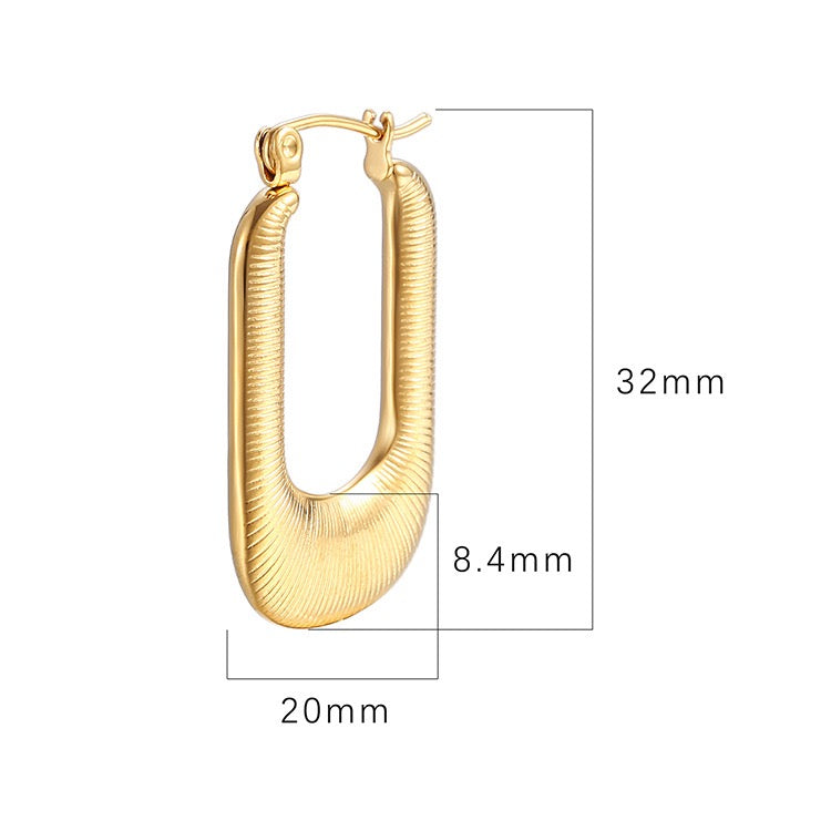 Daran square hoops earrings