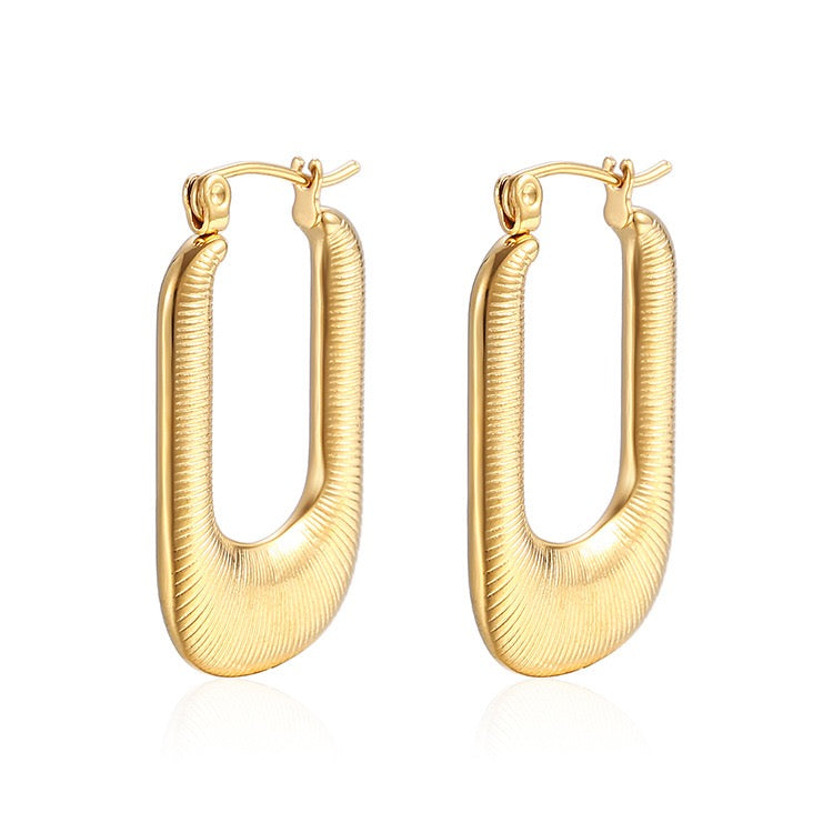 Daran square hoops earrings