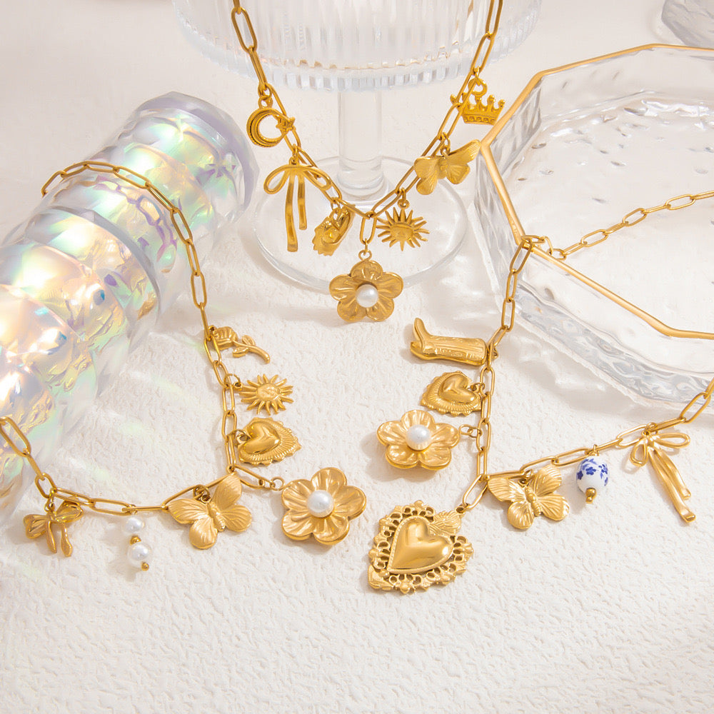 Bondi khloe flower summer necklace