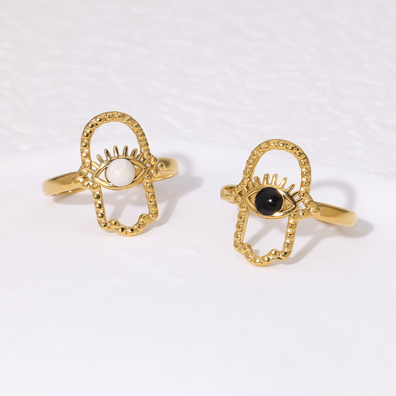 Hamsa palm rings