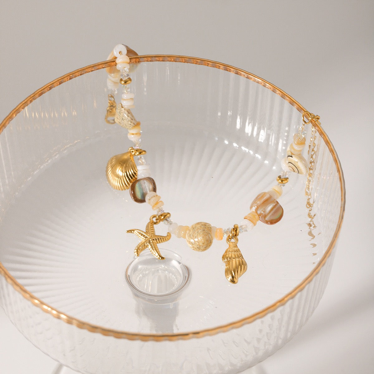 Ocean souls natural shell starfish charm set