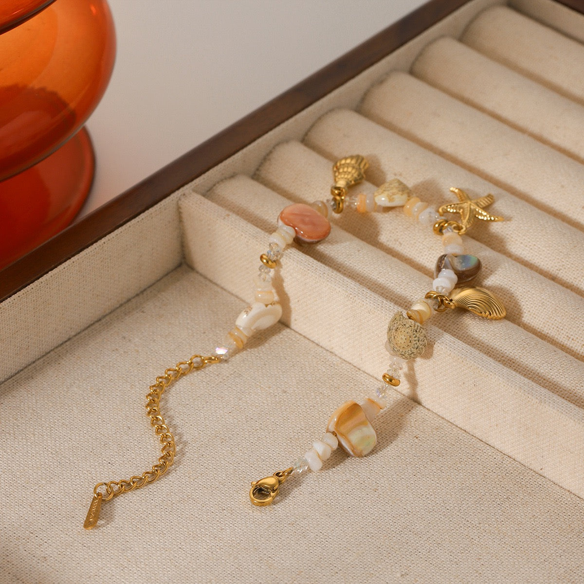 Ocean souls natural shell starfish charm set