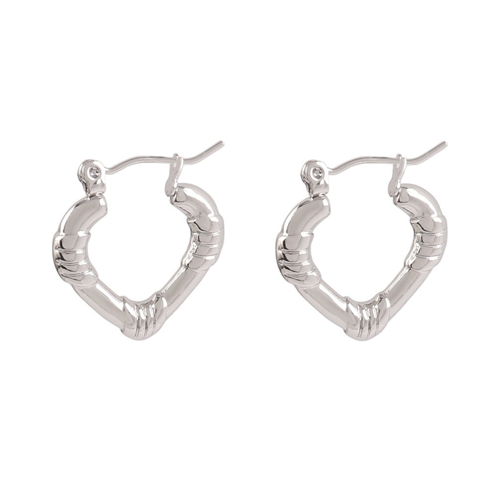 Amethyst hoops earrings