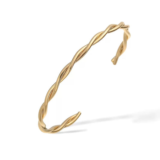 Twist dainty bangle