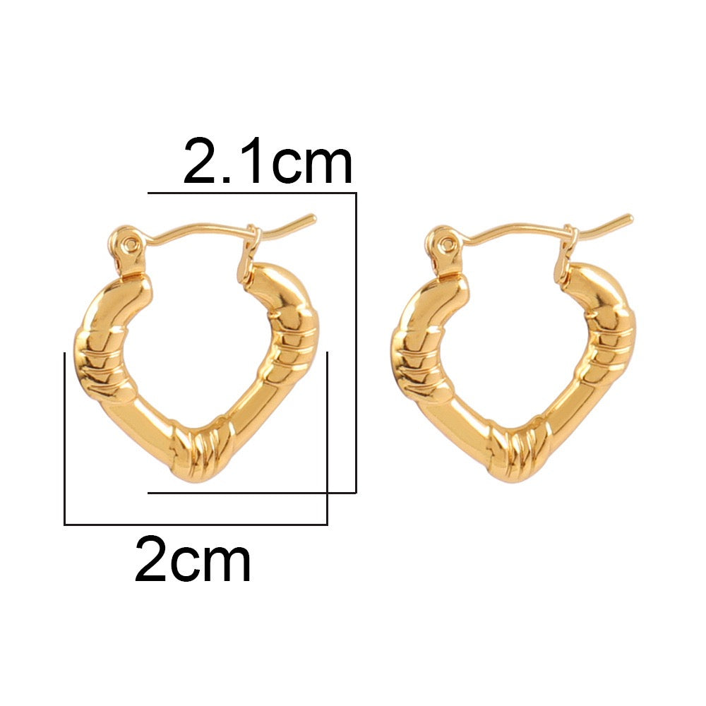 Amethyst hoops earrings