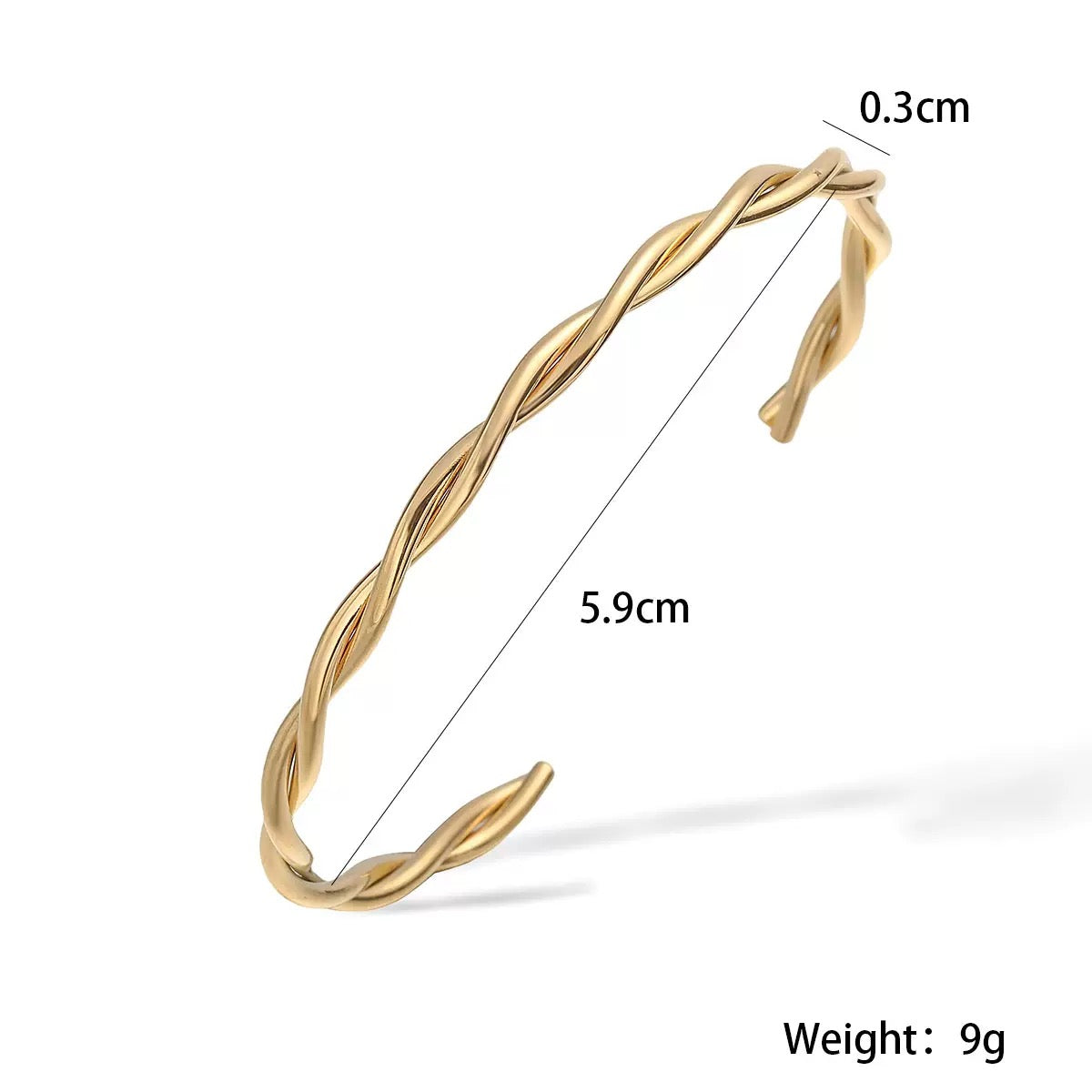 Twist dainty bangle
